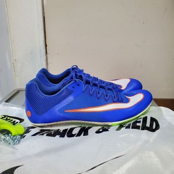Nike Zoom Rival Sprinter Track Spikes Mens Sz 10 Racer Blue/Orange DC8753-401 - Picture 2 of 10
